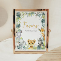 Jungle Safari Wild One Baby Shower Favoriten