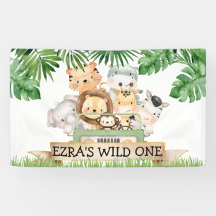 Jungle Safari Wild One Geburtstag Banner