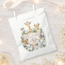 Jungle Safari Wilde Tiere Floral Girl Geburtstag