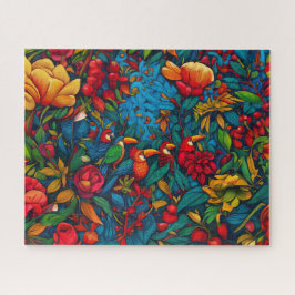 Jungle Serenade im Meer der Blumen Puzzle