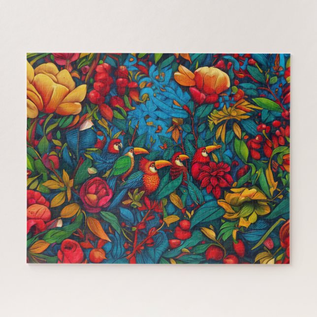 Jungle Serenade im Meer der Blumen Puzzle (Horizontal)