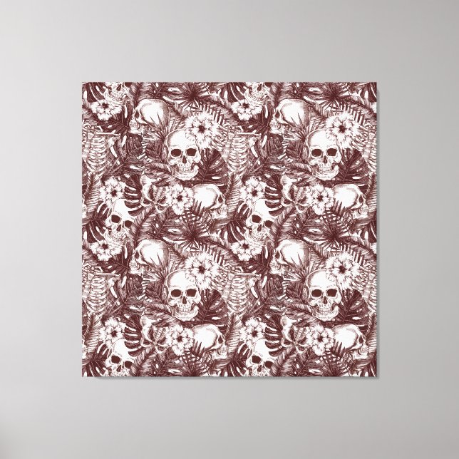 Jungle Skulls Canvas Print Leinwanddruck (Vorderseite)
