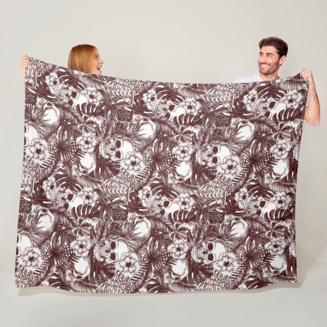Jungle Skulls Fleece Blanket (Beispiel)