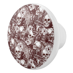 Jungle Skulls Knob Keramikknauf