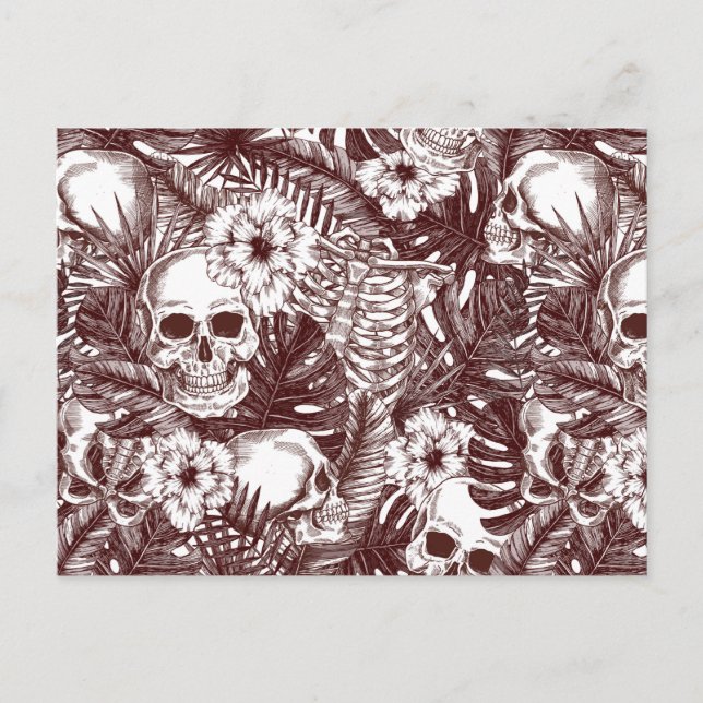 Jungle Skulls Postcard Postkarte (Vorderseite)