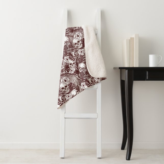 Jungle Skulls Sherpa Blanket Sherpadecke (Beispiel)