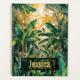 JUNGLE SPIRIT WATERCOLOR GREEN BANANA WALD PLANER