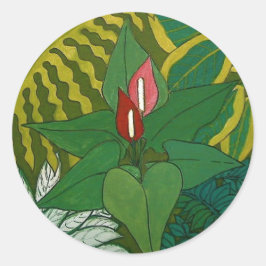 Jungle Star Runder Aufkleber