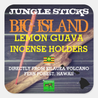 JUNGLE STICKS LEMON GUAVA INCENSE HOLDERS QUADRATISCHER AUFKLEBER