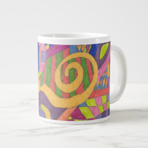 "Jungle Stripes 2" Abstrakte Kunst Jumbo-Tasse
