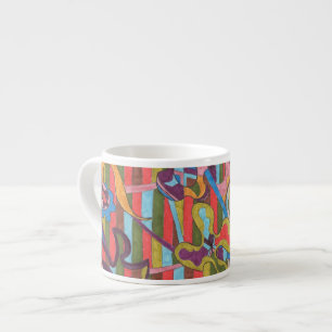 "Jungle Stripes I" Abstrakte Kunst Espressotasse