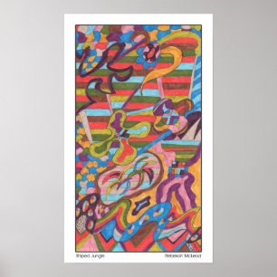 "Jungle Stripes I" Abstrakte Kunst Poster