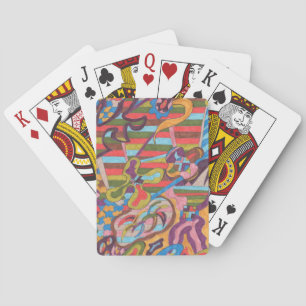 "Jungle Stripes I" Abstrakte Kunst Spielkarten