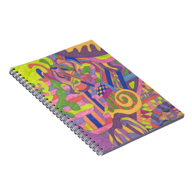 "Jungle Stripes II" Abstrakte Kunst Notizblock (Rechte Seite)