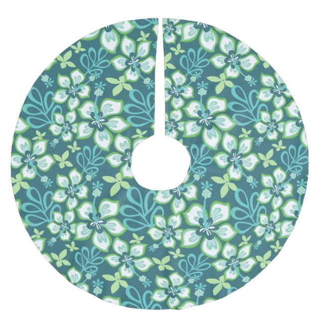 JUNGLE SURF (AQUAMARIN COMBO) POLYESTER WEIHNACHTSBAUMDECKE (Vorderseite)