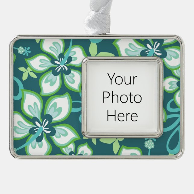 JUNGLE SURF (AQUAMARIN COMBO) Rahmen-Ornament SILBER (Vorderseite)