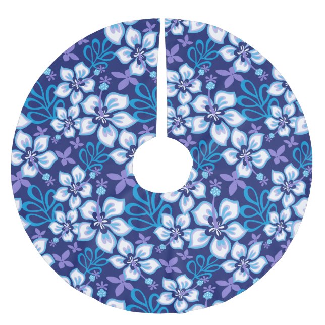 JUNGLE SURF (BLAUER COMBO) POLYESTER WEIHNACHTSBAUMDECKE (Vorderseite)