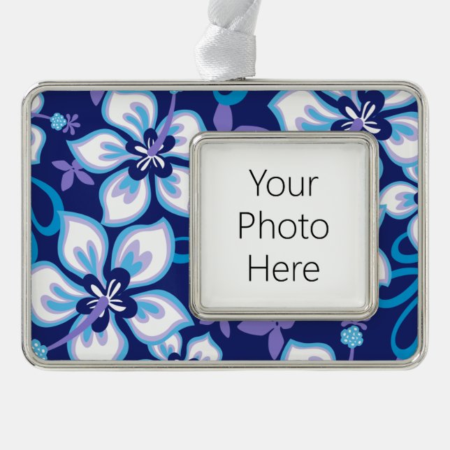 JUNGLE SURF (BLAUER COMBO) Rahmen-Ornament SILBER (Vorderseite)