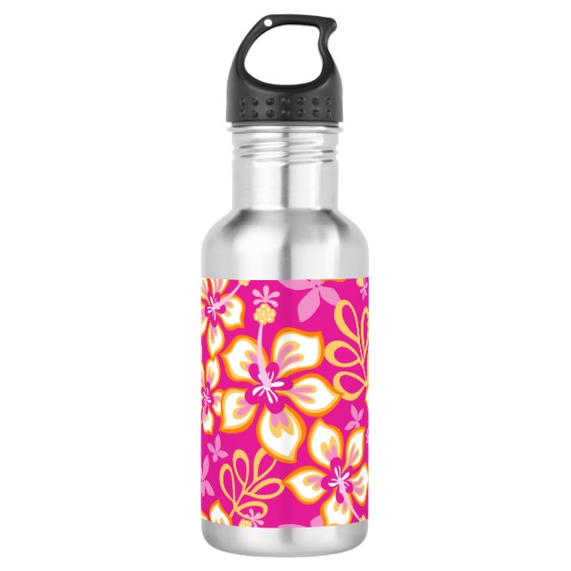 JUNGLE SURF (HOT PINK COMBO) EDELSTAHLFLASCHE (Vorderseite)
