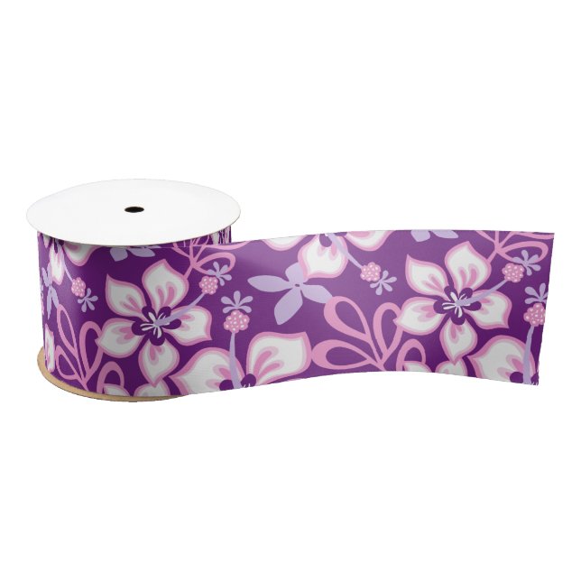 JUNGLE SURF (LILA COMBO) SATIN RIBBON SATINBAND (Spule)