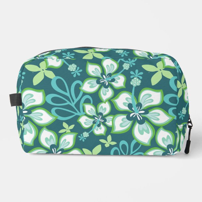 JUNGLE SURF PATTER IN AQUAMARIN WASCHBEUTEL (Vorderseite)