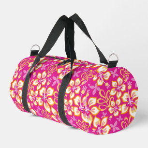 JUNGLE SURF PATTER IN HOT PINK DUFFLE BAG