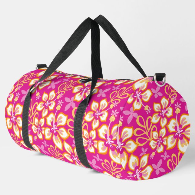 JUNGLE SURF PATTER IN HOT PINK DUFFLE BAG (Linke Ecke)