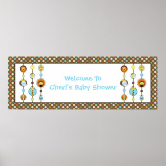 Jungle Tales Polka Dot Baby Showbanner Poster