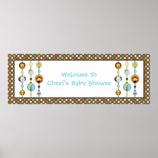 Jungle Tales Polka Dot Baby Showbanner Poster (Vorne)