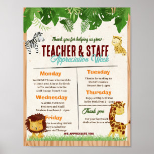 Jungle Teacher Appreciation Week - Strecke Poster
