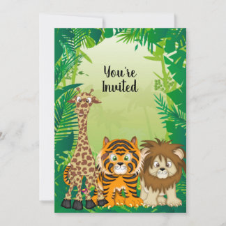 Jungle Thema Geburtstagseinladungen Einladung