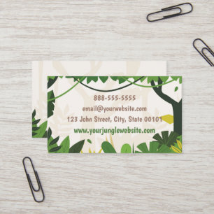 Jungle Theme for Kids Business Card Visitenkarte