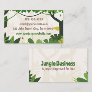 Jungle Theme for Kids Business Card Visitenkarte