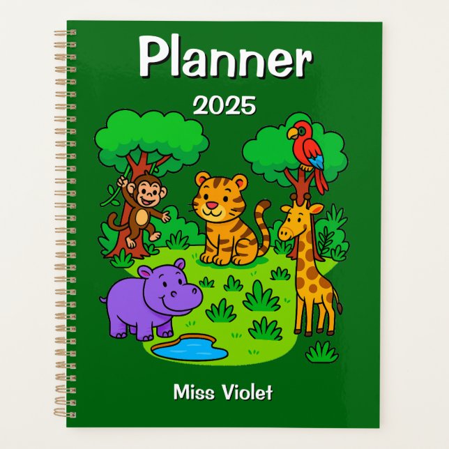 Jungle Theme Planner Notebook- Preschool Teacher Planer (Vorderseite)