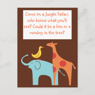 Jungle Themed Custom Baby Dusche Einladung