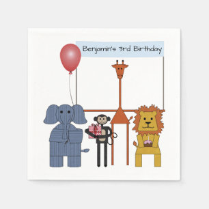 Jungle Tiere Geburtstagsparty Paper Napkin Serviette