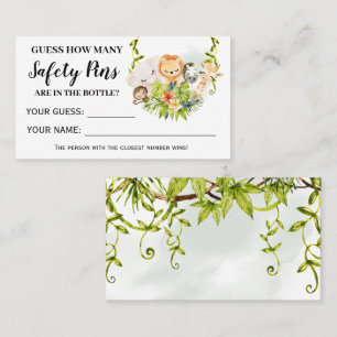 Jungle Tiere Wie viele Sicherheits-Buttone Kinders Platzkarte