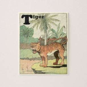 Jungle Tiger Animal Alphabet Puzzle