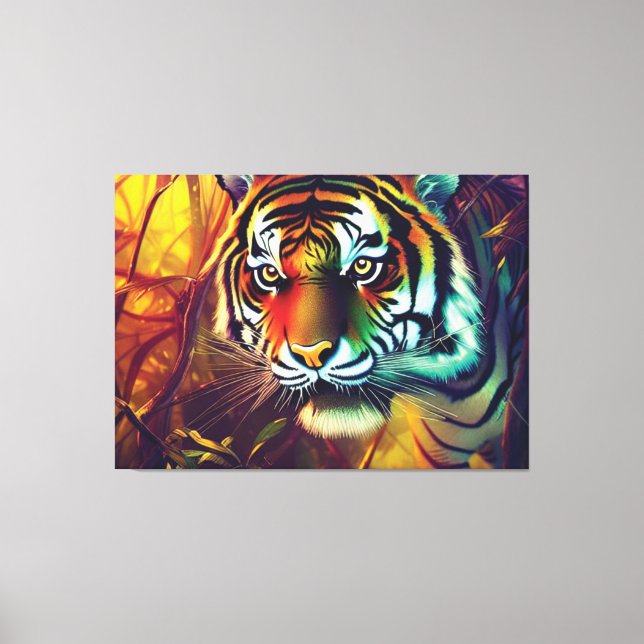 Jungle Tiger Canvas Print Leinwanddruck (Vorderseite)