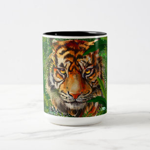 Jungle Tiger Coffee Tasse   Farbiger Tiger Art Cup
