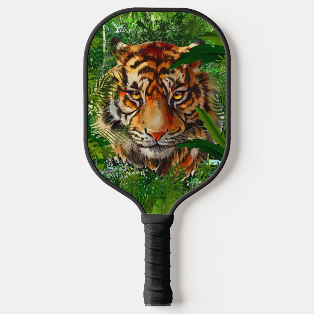 Jungle Tiger Head Pickleball Paddle (Vorderseite)
