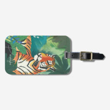 Jungle Tiger Illustration mit Namen