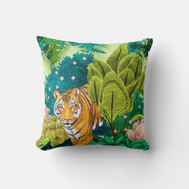 Jungle Tiger Kissen (Vorderseite)