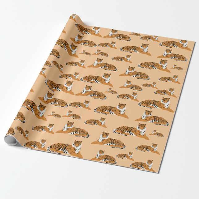 Jungle Tiger Tiermuster Geschenkpapier (Ungerollt)