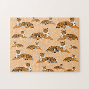 Jungle Tiger Tiermuster Puzzle