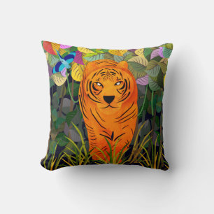 Jungle Tiger und Blue Indian Roller Kissen