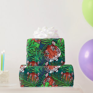 Jungle Tiger Wrapping Paper fett und exotisch Geschenkpapier