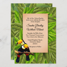 Jungle Toucans Hochzeitseinladung Einladung