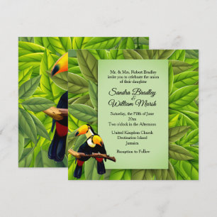 Jungle Toucans Hochzeitseinladung Einladung