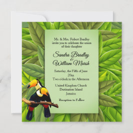 Jungle Toucans Hochzeitseinladung Einladung